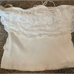 Pilcro Anthropologie white strappy tank top, size medium